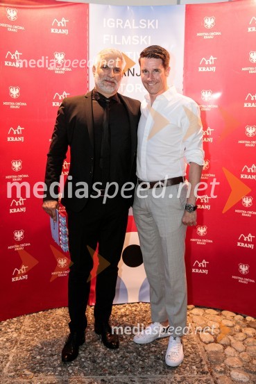 Sebastian Cavazza, dramski in filmski igralec;  Janez Černe, podžupan Mestne občine KranjFilmski festival Krafft, zaključek