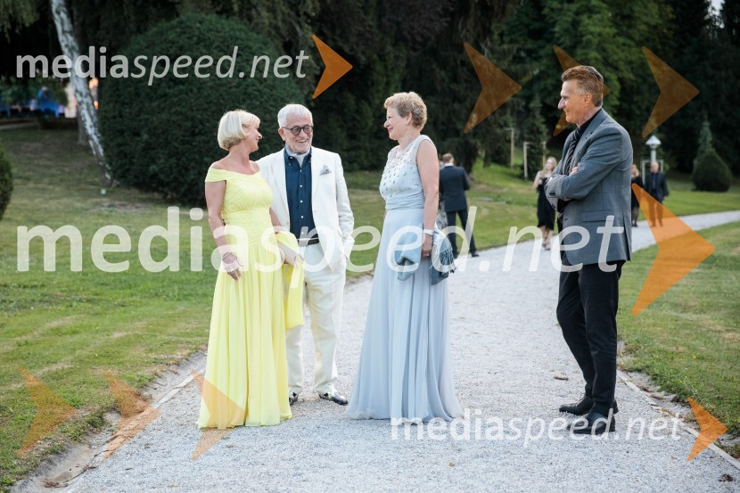  Sonja Poljanšek Škrabec, lastnica Welness centra Sunny; dr. Peter  Čeferin, pravnik, pisatelj;  Rija Čič;  Milan Martin Cvikl,  član Sveta direktorjev Evropske banke za obnovo in razvoj (EBRD)Kresna noč 2022, dobrodelna prireditev Lions kluba Ljubljana Ilirija