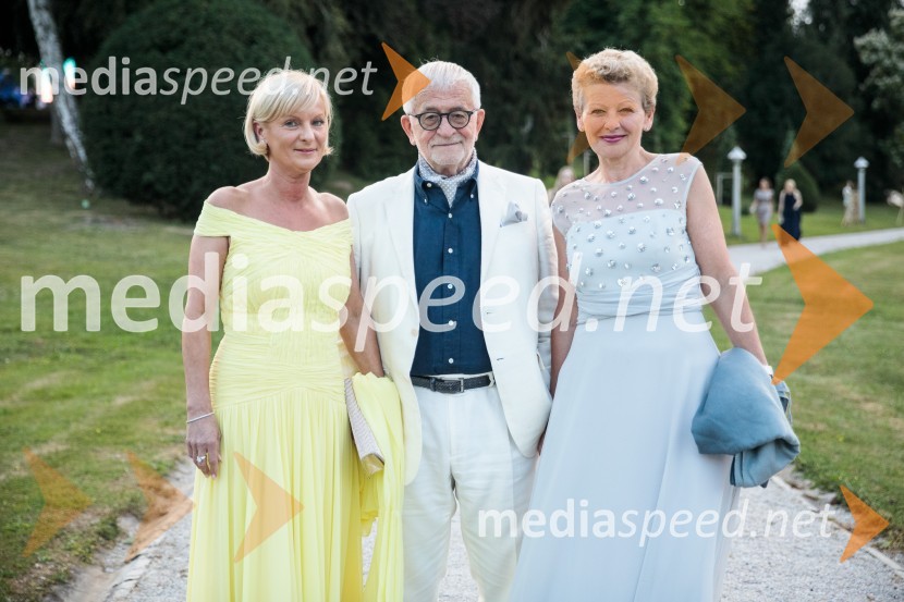  Sonja Poljanšek Škrabec, lastnica Welness centra Sunny; dr. Peter  Čeferin, pravnik, pisatelj;  Rija ČičKresna noč 2022, dobrodelna prireditev Lions kluba Ljubljana Ilirija