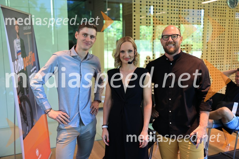  Matej Mahorič, kolesar;  Katarina Braniselj, voditeljica, Planet 18;  Uroš Buh, glasbenik, igralec, pisateljPredstavitev biografije Mateja Mohoriča