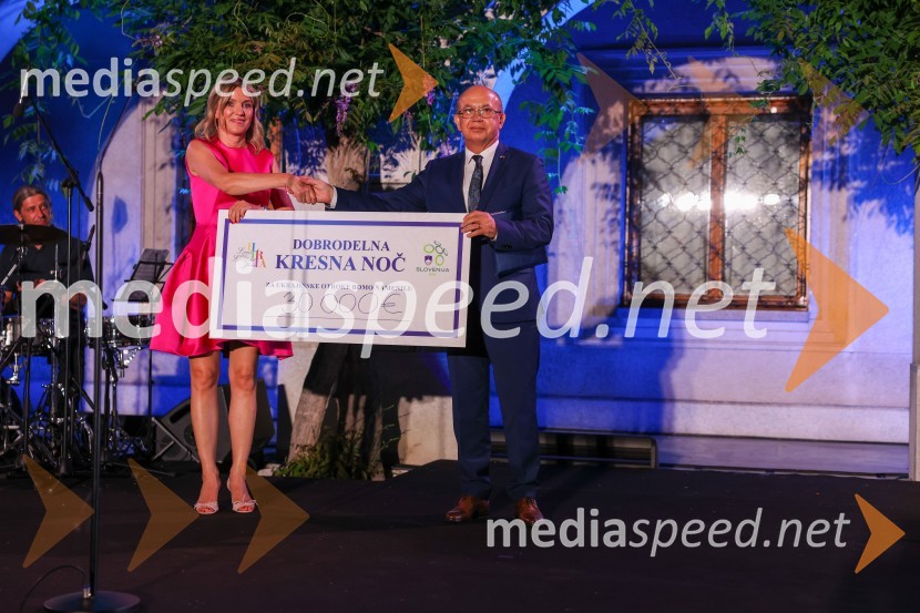  Barbara Uranjek, direktorica, Britansko-slovenska gospodarska zbornica;  Mihajlo  Brodovič, ukrajinski veleposlanik v SlovenijiKresna noč 2022, dobrodelna prireditev Lions kluba Ljubljana Ilirija