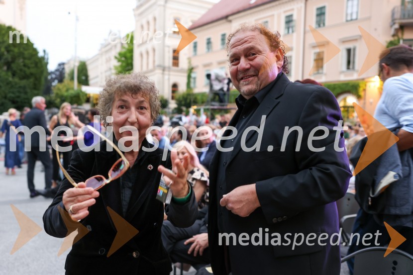  Dragica Petrovič, režiserka in producentka;  Darko  Brlek, direktor in umetniški vodja, Festival LjubljanaPoletna noč, otvoritev jubilejnega 70. Ljubljana Festivala