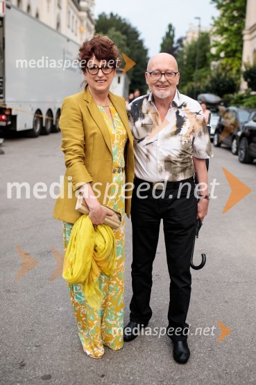  Viviana Vran;  Tomo Vran, akademski slikarPoletna noč, otvoritev jubilejnega 70. Ljubljana Festivala