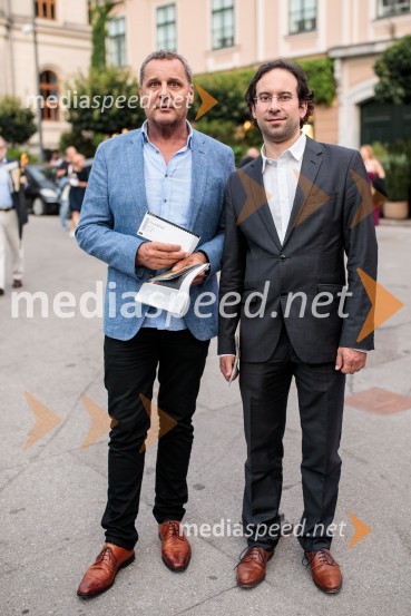  Danilo Rošker, direktor SNG Maribor;  Simon Krečič, umetniški direktor Opere SNG MariborPoletna noč, otvoritev jubilejnega 70. Ljubljana Festivala