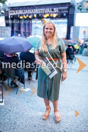  Špela Močnik, TV voditeljicaPoletna noč, otvoritev jubilejnega 70. Ljubljana Festivala