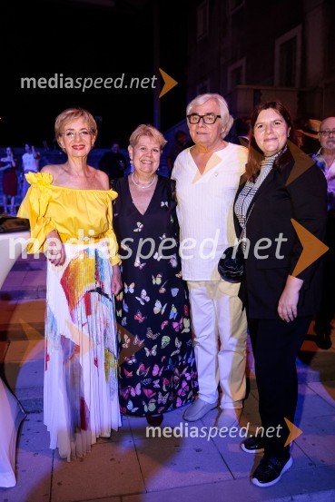  Metka  Premerl, slavistka;  Irena Butoln;  Lado  Leskovar, pevec in ambasador Unicef;  Teja Pelko, novinarka, Svet24Poletna noč, otvoritev jubilejnega 70. Ljubljana Festivala