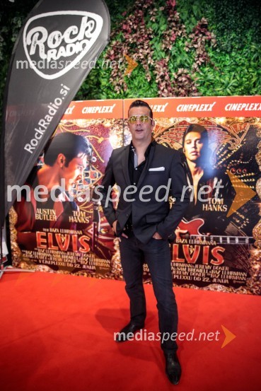  Rok Ferengja, pevec, Rok'n bandPremiera filma Elvis, Cineplexx Ljubljana