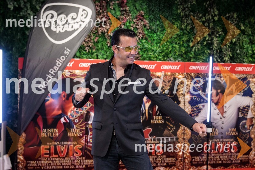  Rok Ferengja, pevec, Rok'n bandPremiera filma Elvis, Cineplexx Ljubljana