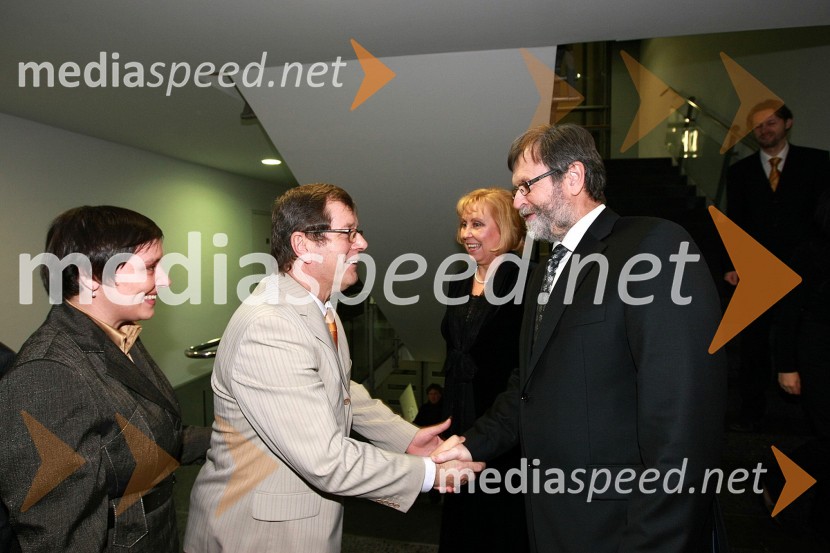 Slavko Petek, Klima Petek s soprogo, prof. dr. Ivan Rozman, rektor Univerze v Mariboru in soproga dr. Janja Črčinovič RozmanPonovoletni sprejem rektorja Univerze v Mariboru