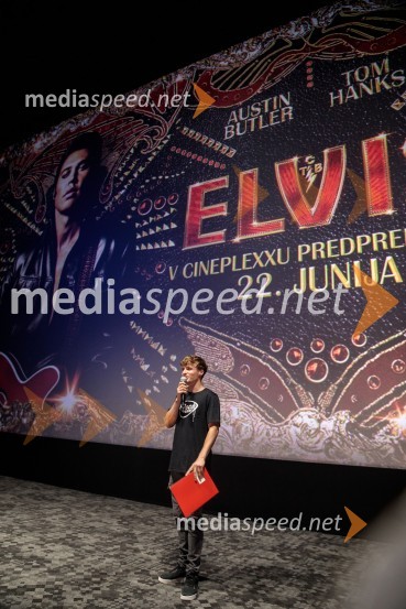  Klemen Kopina, speaker, MCPremiera filma Elvis, Cineplexx Ljubljana