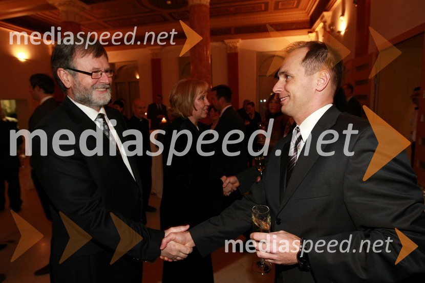 Prof. dr. Ivan Rozman, rektor Univerze v Mariboru in prof. dr. Rajko Knez, dekan Pravne fakultete UMPonovoletni sprejem rektorja Univerze v Mariboru