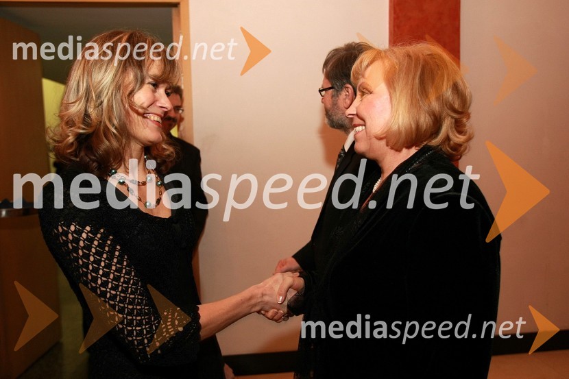 Andrejka Golob in dr. Janja Črčinovič Rozman, soproga prof. dr. Ivana Rozmana, rektorja Univerze v MariboruPonovoletni sprejem rektorja Univerze v Mariboru