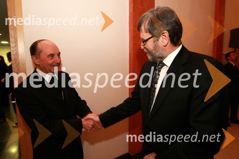 Dr. Franc Kramberger, mariborski nadškof in metropolit ter prof. dr. Ivan Rozman, rektor Univerze v MariboruPonovoletni sprejem rektorja Univerze v Mariboru