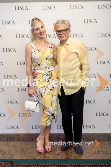  Nika Ambrožič Urbas, modna kreatorka in ustanoviteljica modne znamke Marija Moderna;  Matjaž AmbrožičModna revija Lisca za pomlad-poletje 2023: Hedonizem, ljubezen in uporništvo