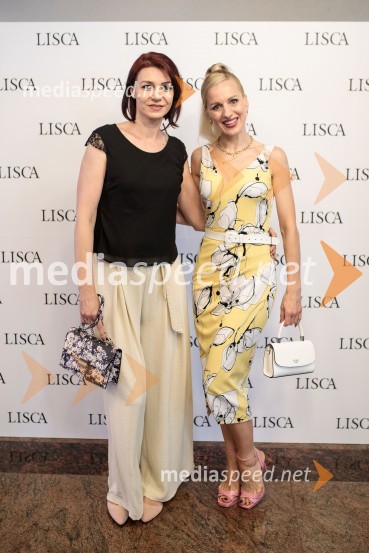  Tamara Busar, vodja projektov v marketingu, Lisca;  Nika Ambrožič Urbas, modna kreatorka in ustanoviteljica modne znamke Marija ModernaModna revija Lisca za pomlad-poletje 2023: Hedonizem, ljubezen in uporništvo