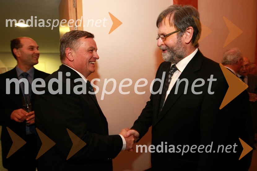 Prof. dr. Ivan Krajnc, dekan Medicinske fakultete Univerze v Mariboru in prof. dr. Ivan Rozman, rektor Univerze v MariboruPonovoletni sprejem rektorja Univerze v Mariboru