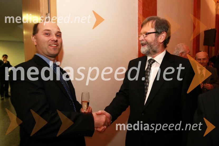 Boštjan Brumen, glavni tajnik Univerze v Mariboru in prof. dr. Ivan Rozman, rektor Univerze v MariboruPonovoletni sprejem rektorja Univerze v Mariboru