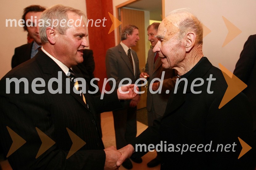 Branko Marinič, poslanec (SDS) in dr. Jožef Smej, škofPonovoletni sprejem rektorja Univerze v Mariboru