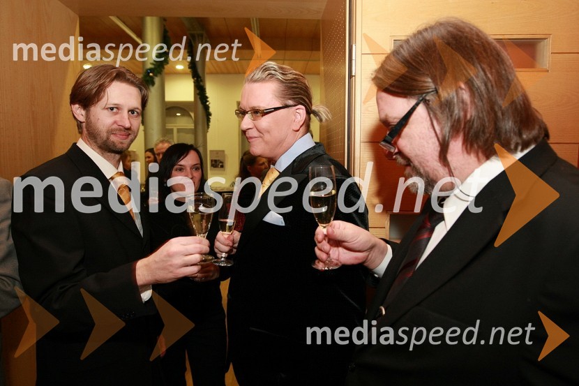 Mitja Kotnik, vodja rektorjevega kabineta, ... in ...Ponovoletni sprejem rektorja Univerze v Mariboru