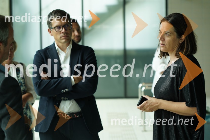  Marko Trampuž, direktor podjetja Kolektor Construction;  Dunja Koren, direktorica Mpik d.o.oOtvoritev in ogled bazenskega kompleksa Aqualatio, Slovenj Gradec