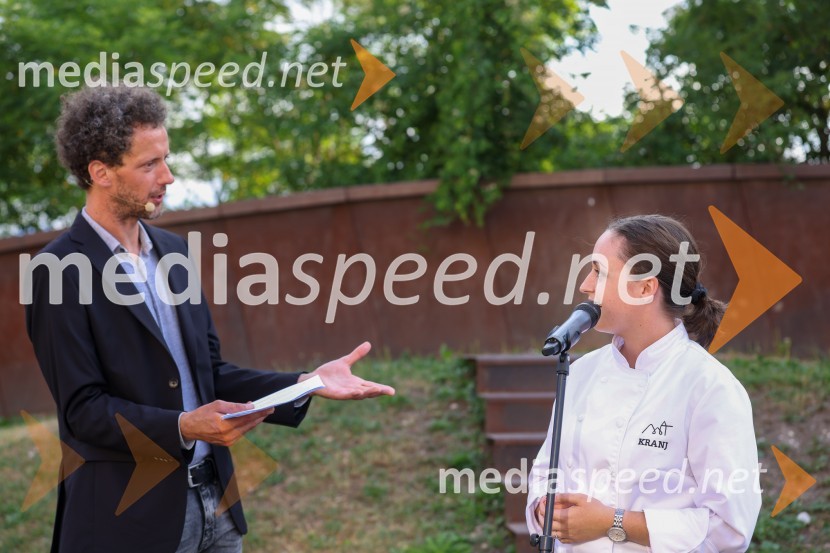  Toni Cahunek, igralec, novinar;  Hana KotarKranjska dolga miza 2022, Zeleni kulinarični dogodek