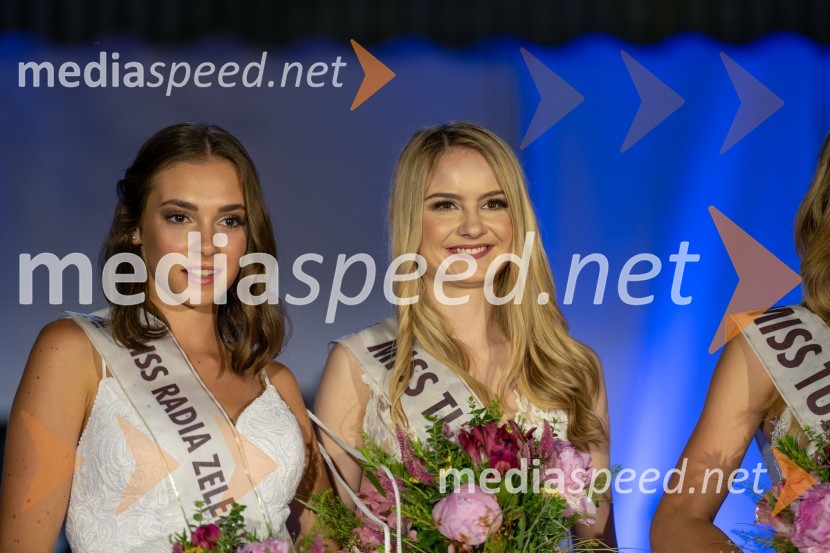  Katarina Sever, miss Radia Zeleni val;  Nina KokotMiss turizma 2022 je Inja Lebar