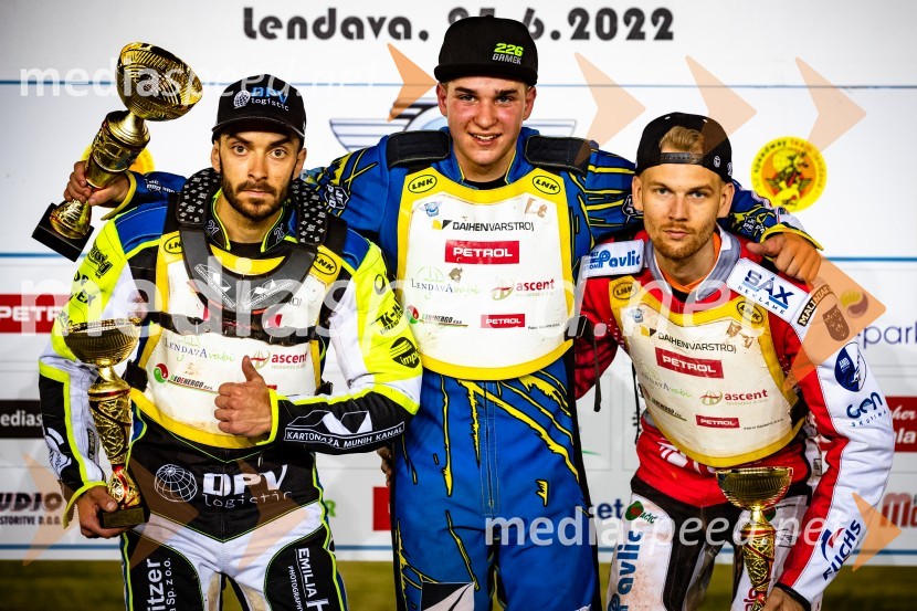  Matic Ivačič, ST Lendava;  Anže Grmek, AMTK Ljubljana;  Nick Škorja, speedwayist (AMTK Ljubljana)Speedway, državno prvenstvo posameznikov Slovenije in Madžarske