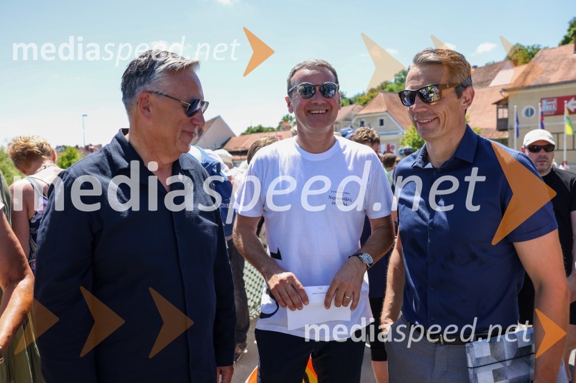 mag. Karl Lautner, župan občine Bad Radkersburg;  Borut Cvetkovič, direktor podjetja Radgonske gorice;  Vladimir Mauko, direktor občinske upraveDan odprtih kleti 2022 v Radgonskih goricah