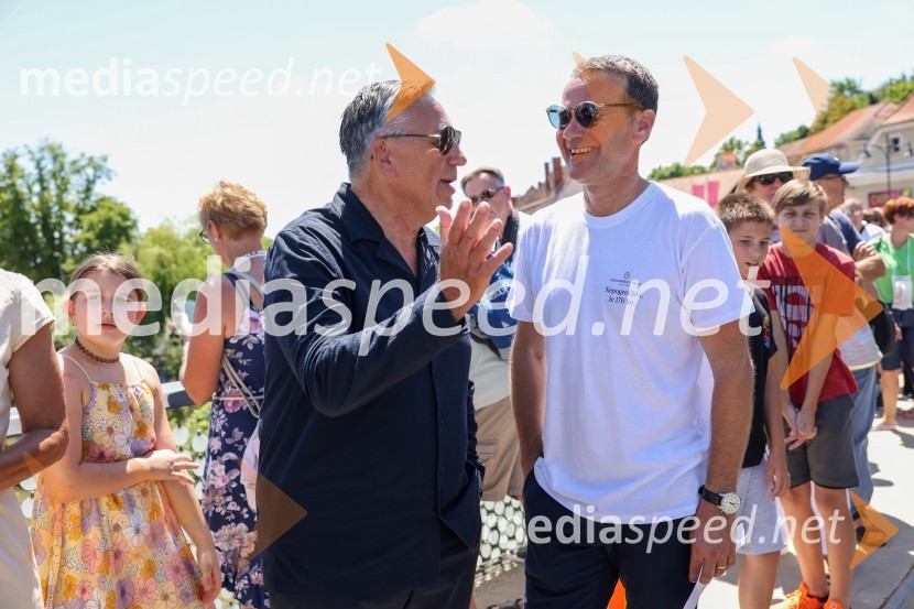 mag. Karl Lautner, župan občine Bad Radkersburg;  Borut Cvetkovič, direktor podjetja Radgonske goriceDan odprtih kleti 2022 v Radgonskih goricah