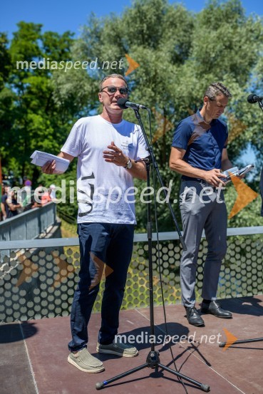  Borut Cvetkovič, direktor podjetja Radgonske gorice;  Vladimir Mauko, direktor občinske upraveDan odprtih kleti 2022 v Radgonskih goricah