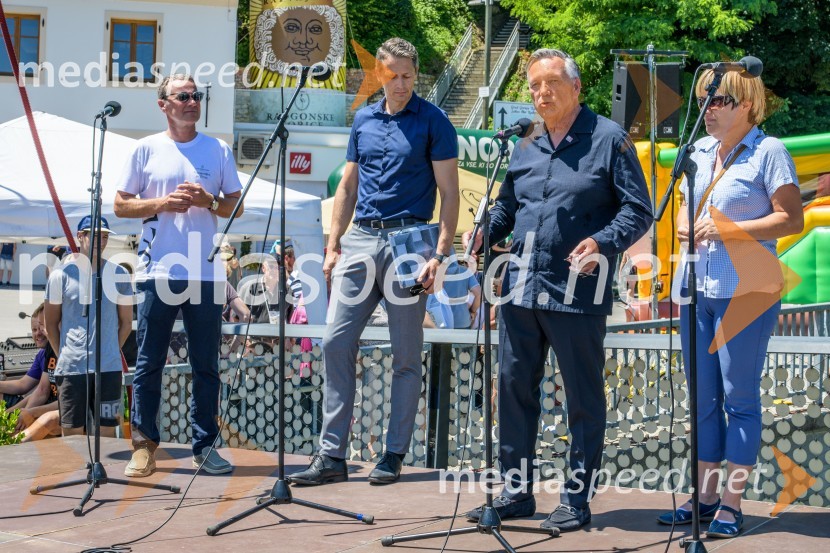  Borut Cvetkovič, direktor podjetja Radgonske gorice;  Vladimir Mauko, direktor občinske uprave; mag. Karl Lautner, župan občine Bad Radkersburg;  ... Dan odprtih kleti 2022 v Radgonskih goricah