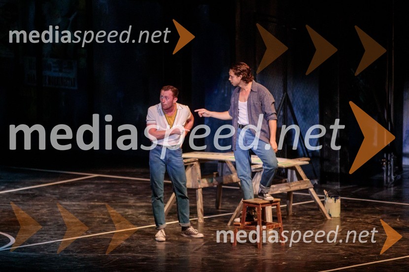  Christopher Parkinson, igralec;  Adam Filipe, igralecWest Side Story, muzikal, Festival Ljubljana 2022