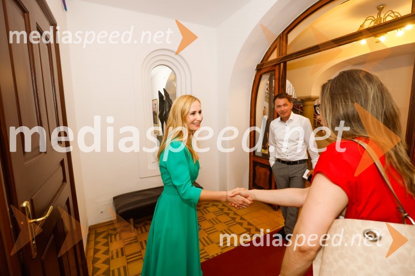  Žužana Šeruga, vodja prodaje, Terme Dobrna;  Leon Tomašić, direktor Terme Doberna;  ... Sprejem Term Dobrna, West Side Story, Festival Ljubljana 2022