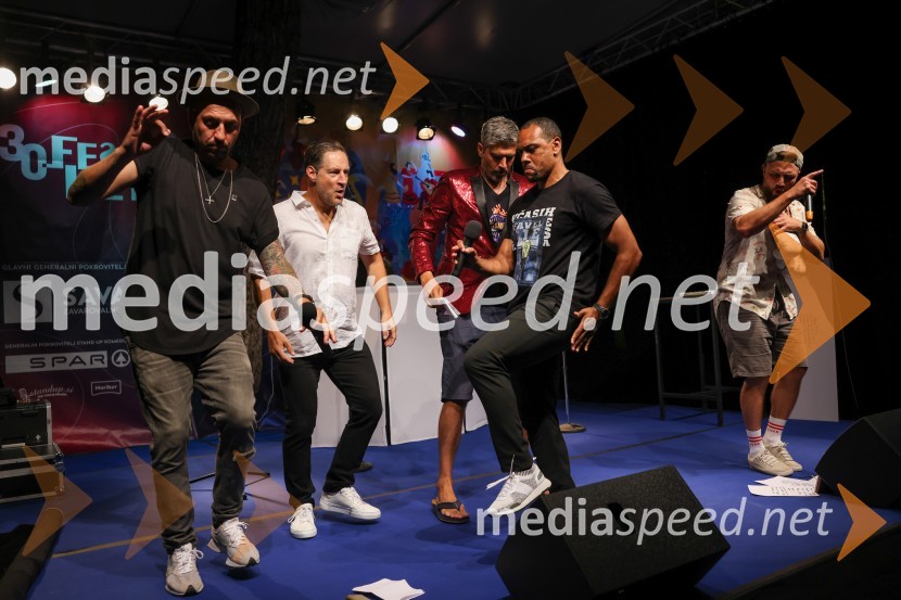  Boštjan Čukur, raper, 6 Pack Čukur;  John Denhof, predsednik uprave NKBM;  Bor Greiner, odgovorni urednik, Radio City;  Marcos  Tavares, nogometaš, NK Maribor;  Filip Flisar, nekdanji smučar prostega slogaAutsajderji, dobrodelni stand up roast