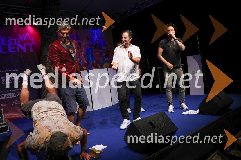  Filip Flisar, nekdanji smučar prostega sloga;  Bor Greiner, odgovorni urednik, Radio City;  John Denhof, predsednik uprave NKBM;  Boštjan Čukur, raper, 6 Pack ČukurAutsajderji, dobrodelni stand up roast