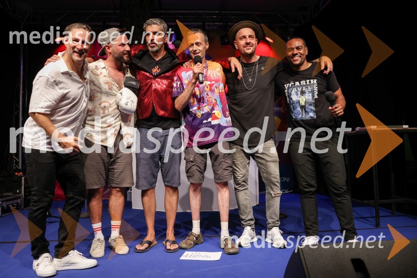  John Denhof, predsednik uprave NKBM;  Filip Flisar, nekdanji smučar prostega sloga;  Bor Greiner, odgovorni urednik, Radio City;  Slavko Škvorc, producent;  Boštjan Čukur, raper, 6 Pack Čukur;  Marcos  Tavares, nogometaš, NK MariborAutsajderji, dobrodelni stand up roast