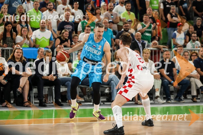  Goran Dragić, košarkar;  Mario Hezonja, košarkašKošarkarska tekma Slovenija -  Hrvaška