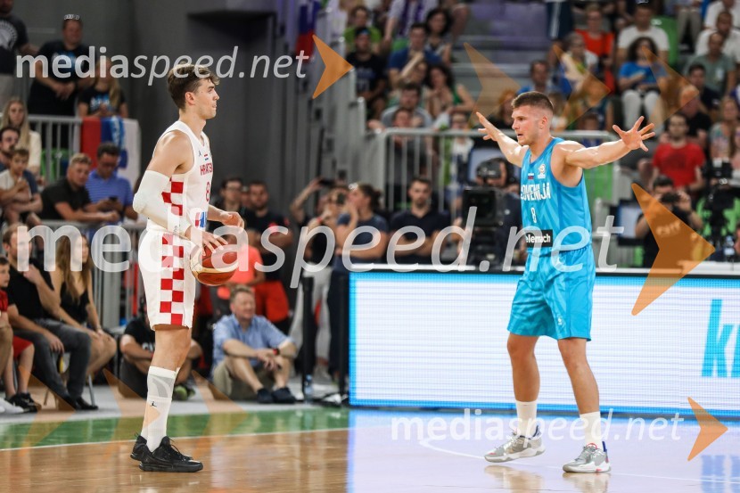  Mario Hezonja, košarkaš;  Edo Murić, košarkarKošarkarska tekma Slovenija -  Hrvaška