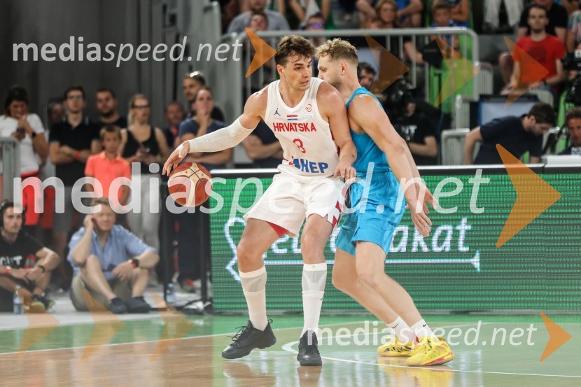  Mario Hezonja, košarkaš;  Jaka Blažič, košarkarKošarkarska tekma Slovenija -  Hrvaška