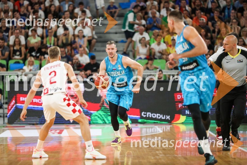  Goran Filipović, košarkar;  Goran Dragić, košarkarKošarkarska tekma Slovenija -  Hrvaška