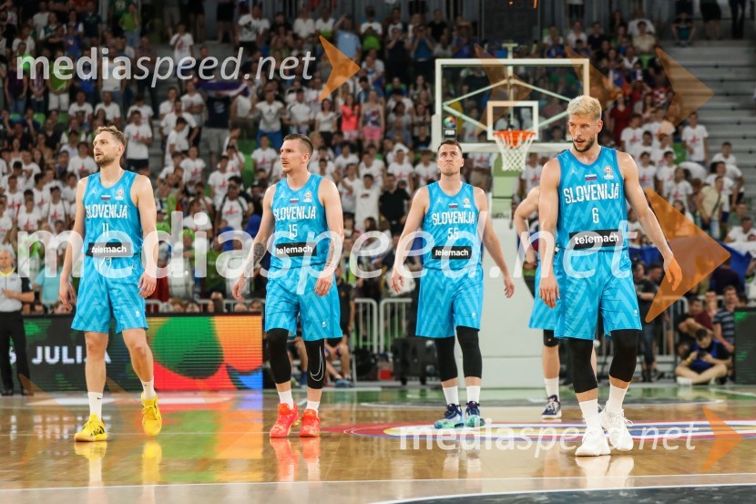  Jaka Blažič, košarkar;  Gregor  Hrovat, košarkar;  Jakob Čebašek, košarkar;  Aleksej  Nikolić, košarkarKošarkarska tekma Slovenija -  Hrvaška
