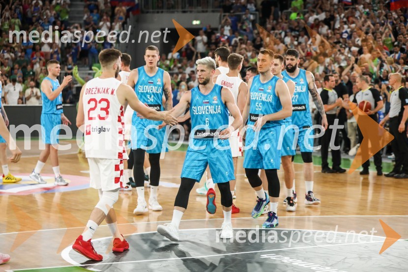  Mateo Drežnjak, košarkaš;  Jurij Macura, košarkaš;  Aleksej  Nikolić, košarkar;  Jakob Čebašek, košarkarKošarkarska tekma Slovenija -  Hrvaška