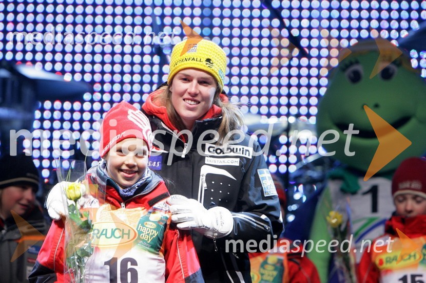 Maria Pietilae-Holmner, smučarka (Švedska)Zlata Lisica, podelitev nagrad za veleslalom in žrebanje startnih številk za slalom