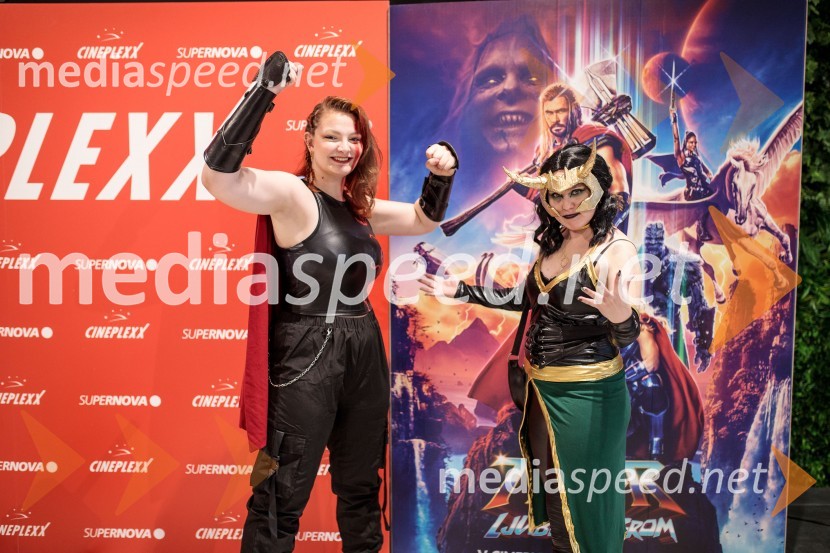  Lara Mayland;  Klara Krebs, NOXVečer Superjunakov in premiera filma Thor: Ljubezen in grom v Cineplexxu
