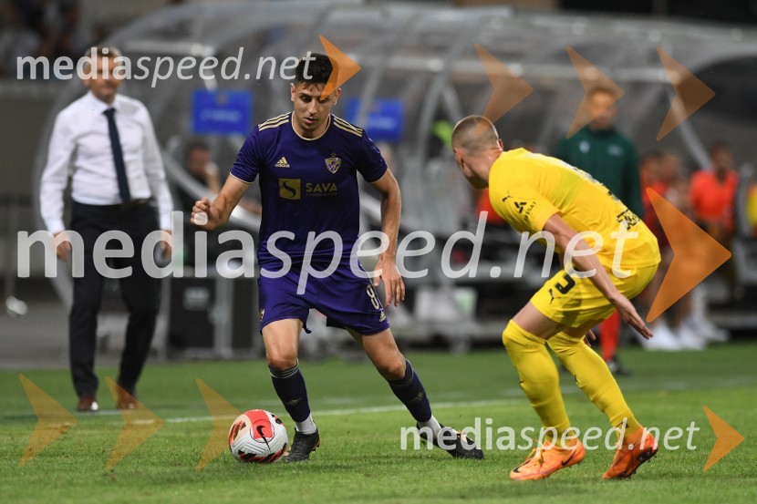  Marko Božić, nogometaš NK Maribor;  Nikola Antić, nogometašNogometna tekma NK Maribor - FC Šahtar Soligorsk