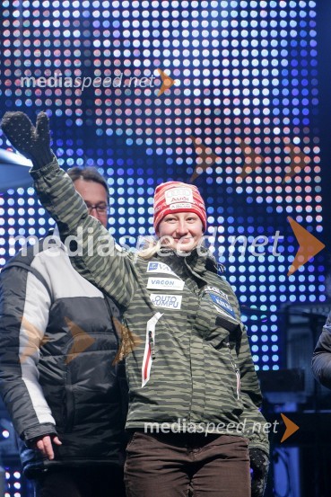 Tanja Poutiainen, smučarka (Finska)Zlata Lisica, podelitev nagrad za veleslalom in žrebanje startnih številk za slalom