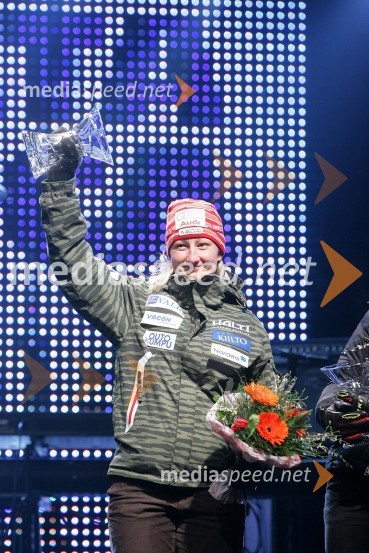 Tanja Poutiainen, smučarka (Finska)Zlata Lisica, podelitev nagrad za veleslalom in žrebanje startnih številk za slalom