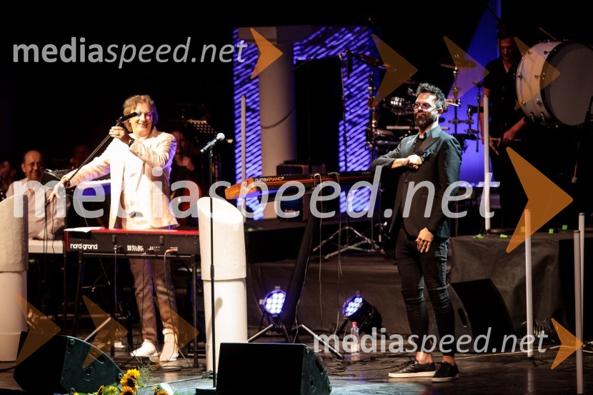  Tonči Huljić, skladatelj;  Petar Grašo, pevecMediterraneo Tonči Huljić in Petar Grašo, Festival Ljubljana 2022