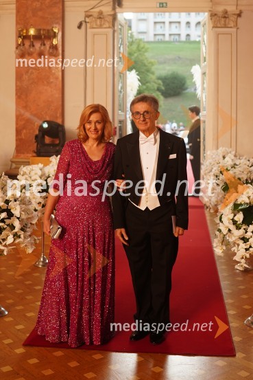  Biserka Križan;  Franci Križan, organizator Aninega plesaAnin ples 2022