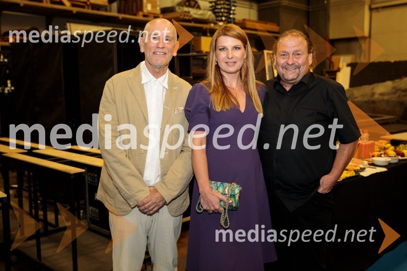  John Malkovich, igralec;  Janja Lamberger;  Darko  Brlek, direktor in umetniški vodja, Festival LjubljanaGlasbeni kritik John Malkovich, Festival Ljubljana 2022